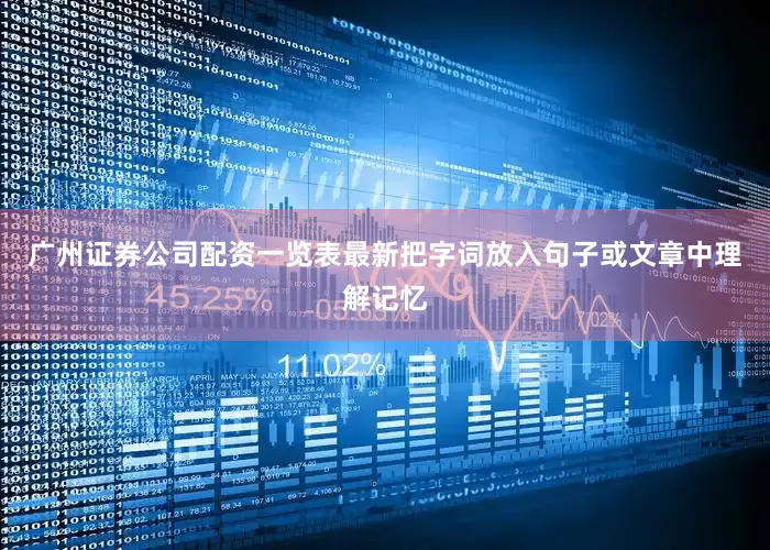 广州证券公司配资一览表最新把字词放入句子或文章中理解记忆